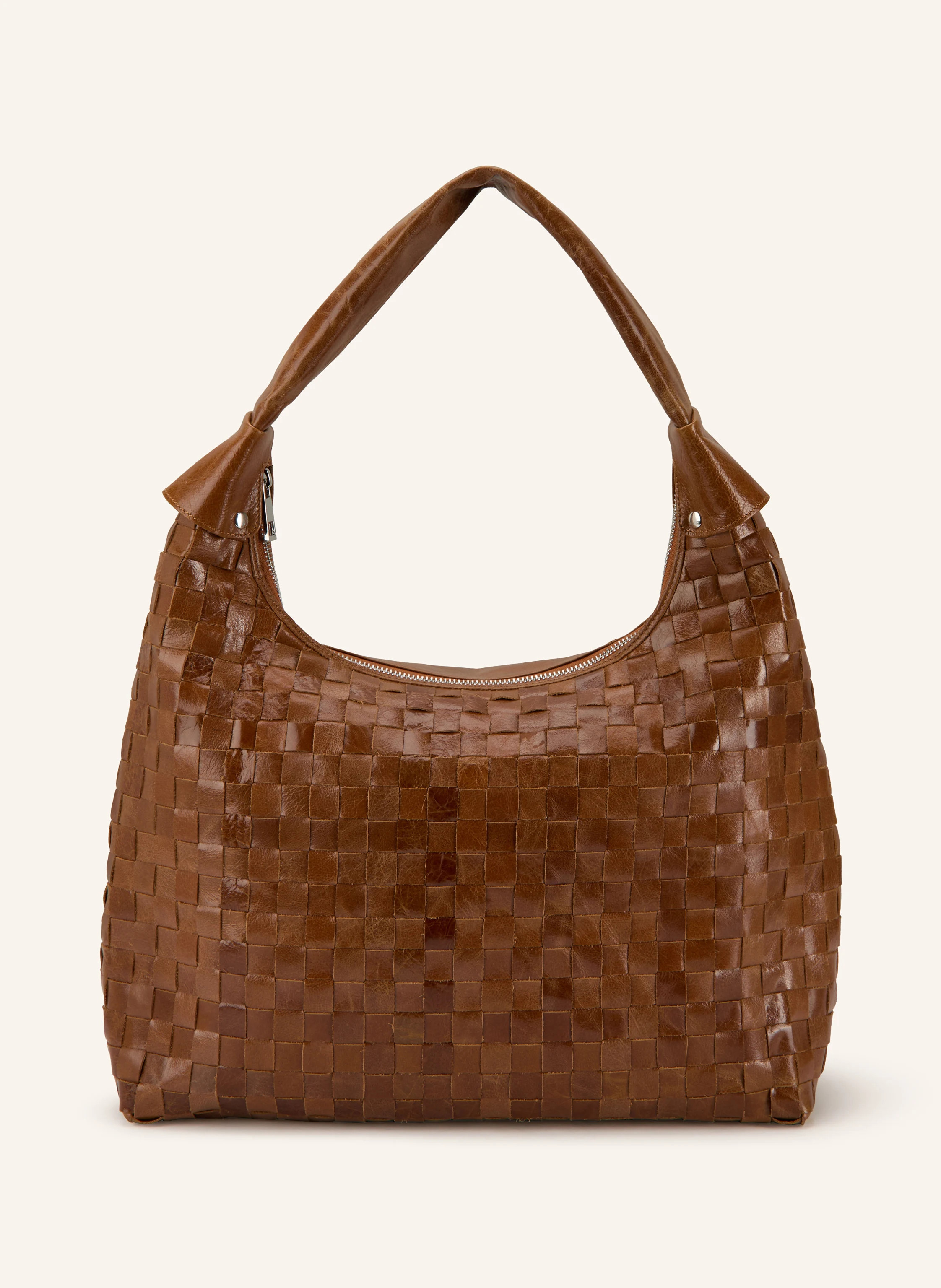 N\u00daNOO Schultertasche BIG DANDY BRAIDED MEGAH in braun / silber | Breuninger (DACH)