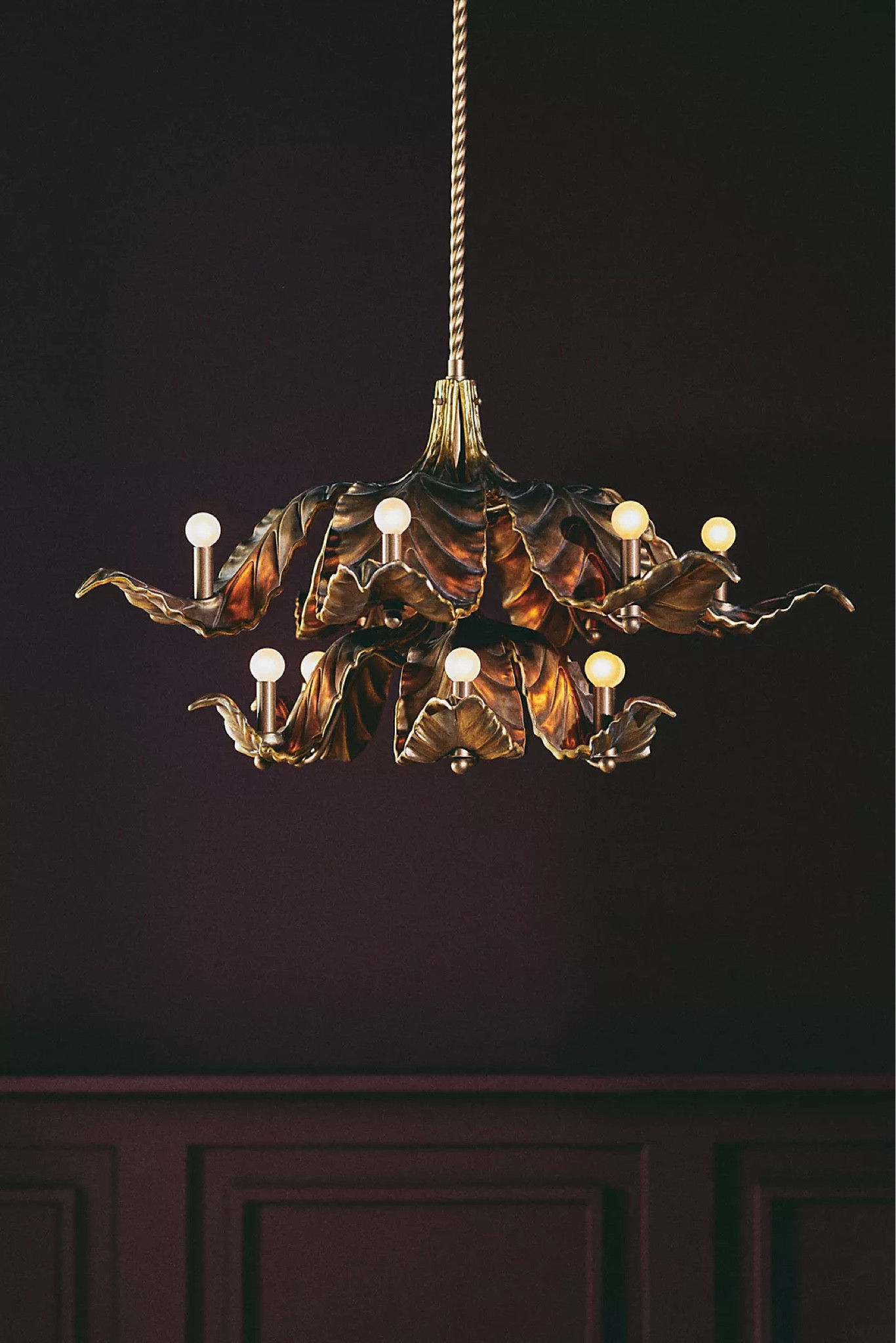Leaf chandelier 
Brass chandelier 

#LTKhome