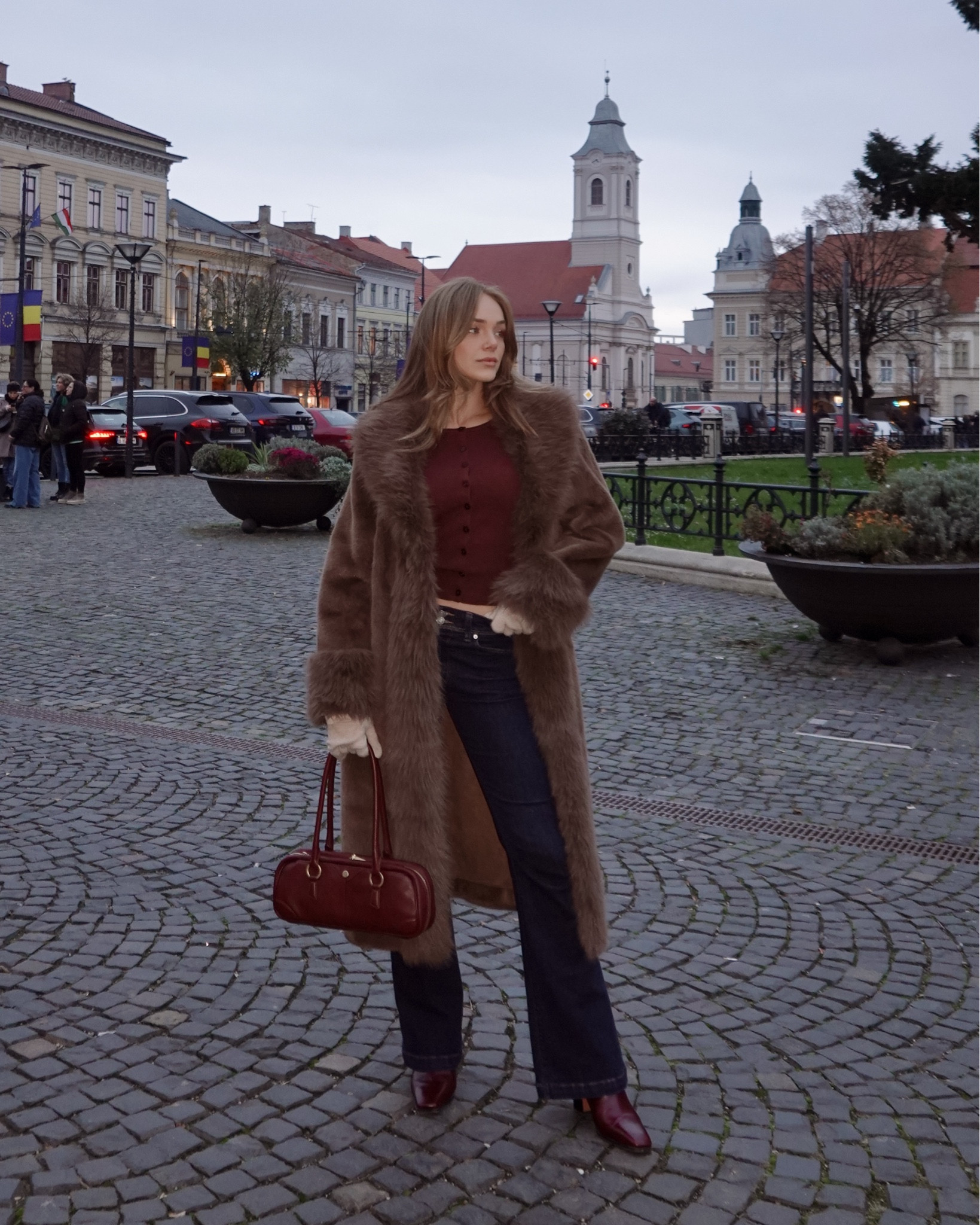 Quiet luxury winter outfit 🤎 long coat, clean denim, and deep burgundy accessories 

#LTKStyleTip #LTKootd #LTKSeasonal