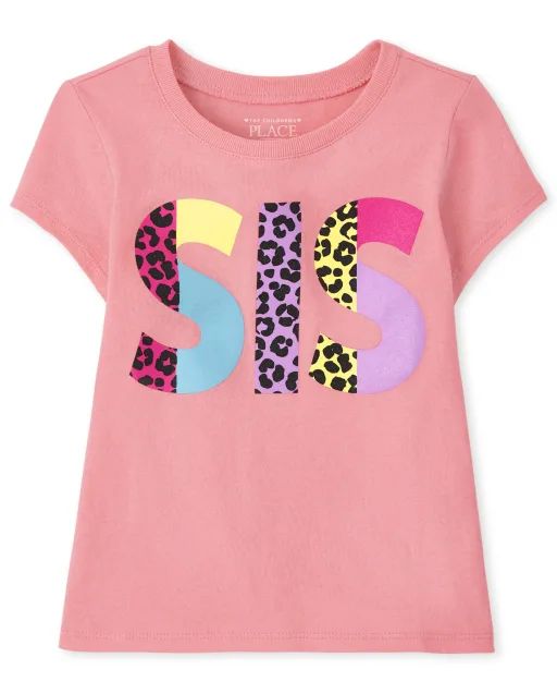 Baby And Toddler Girls Matching Family Short Sleeve Sis Graphic Tee | The Children's Place  - CHE... | The Children's Place
