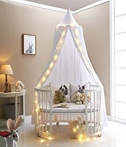 A LOVE BRAND 94.5×19.6 Inch Bed Canopy Cotton Mosquito Net for Kids,White | Amazon (US)