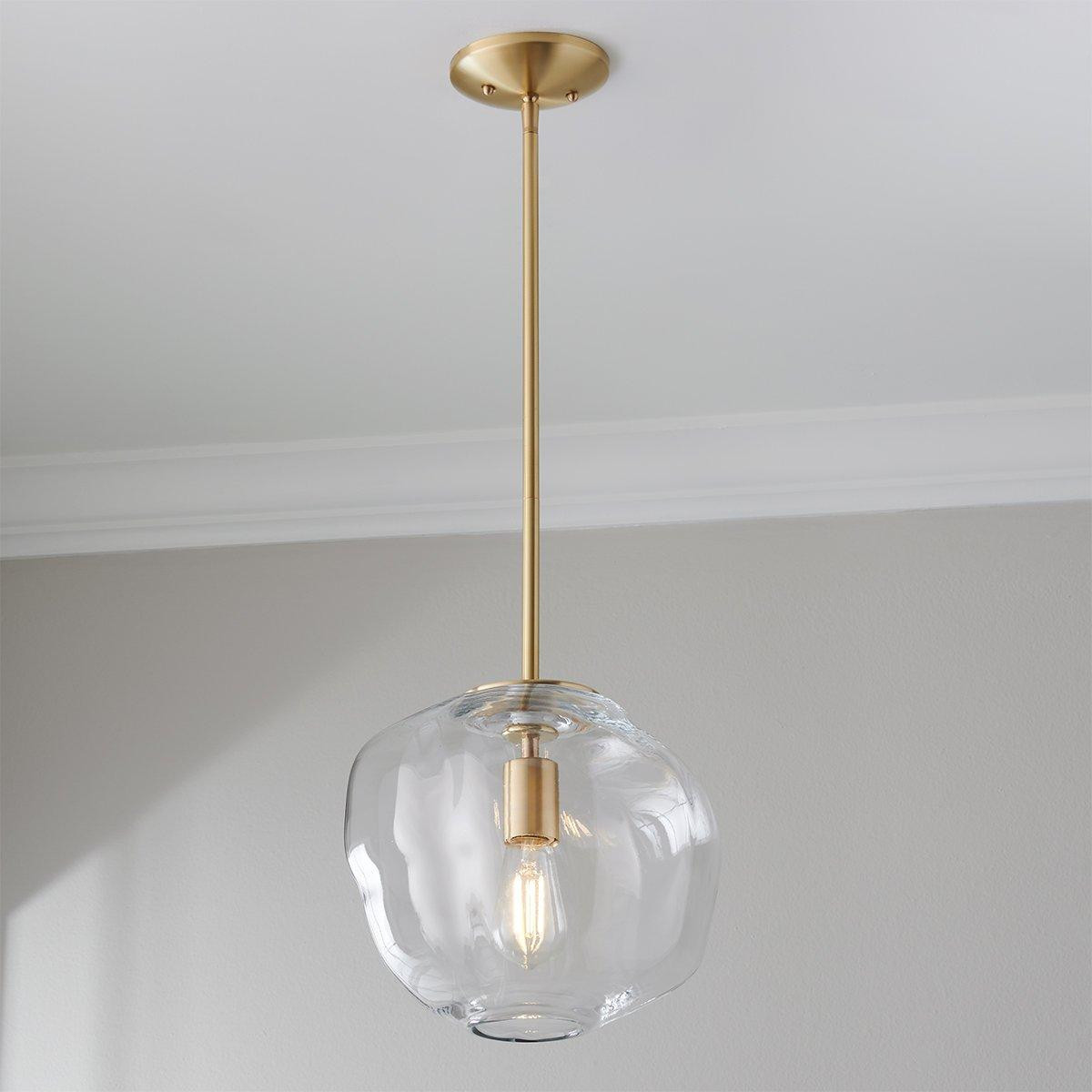 Asymmetrical Clear Glass Pendant | Shades of Light