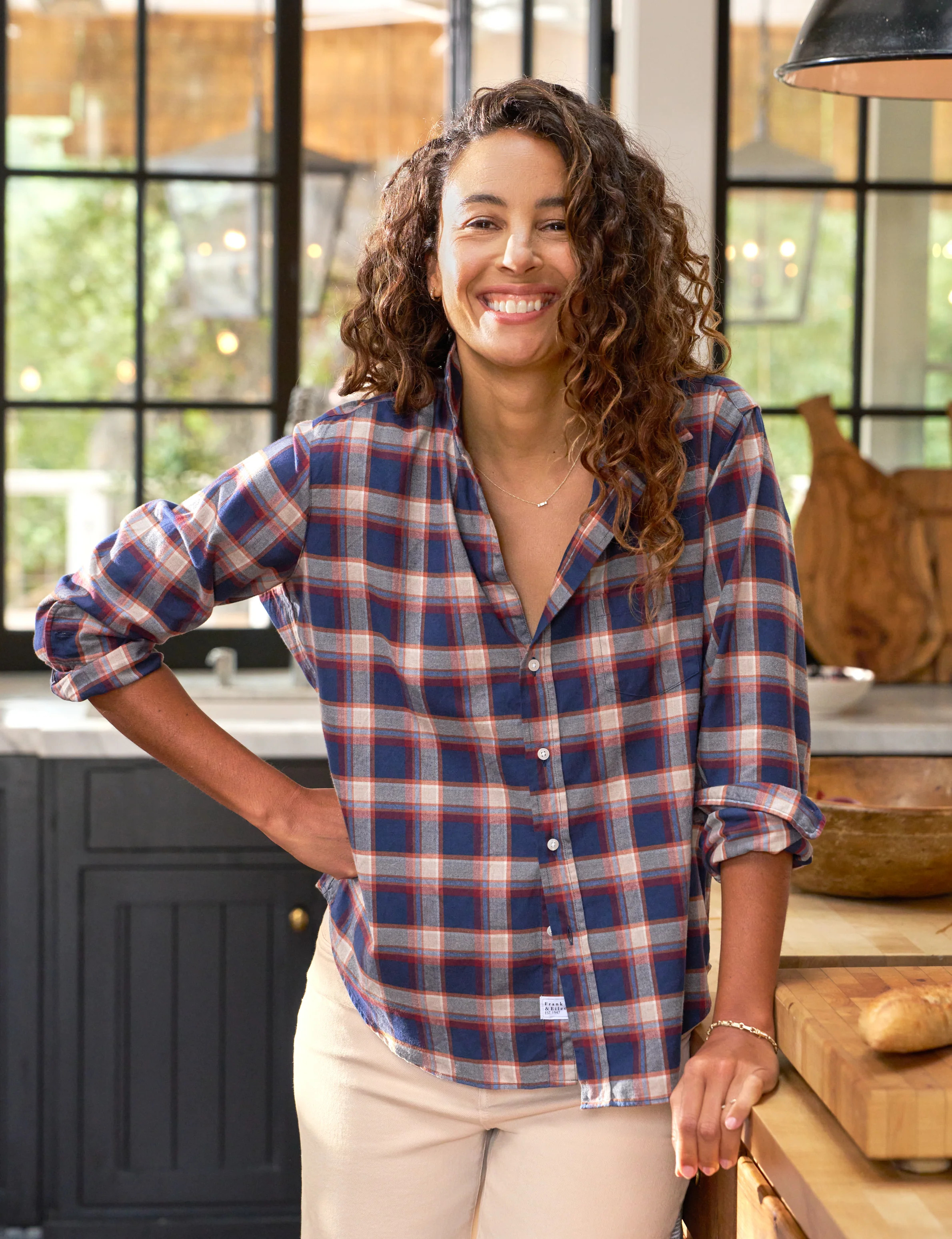 EILEEN Rust and Navy Plaid, Flannel | Frank & Eileen