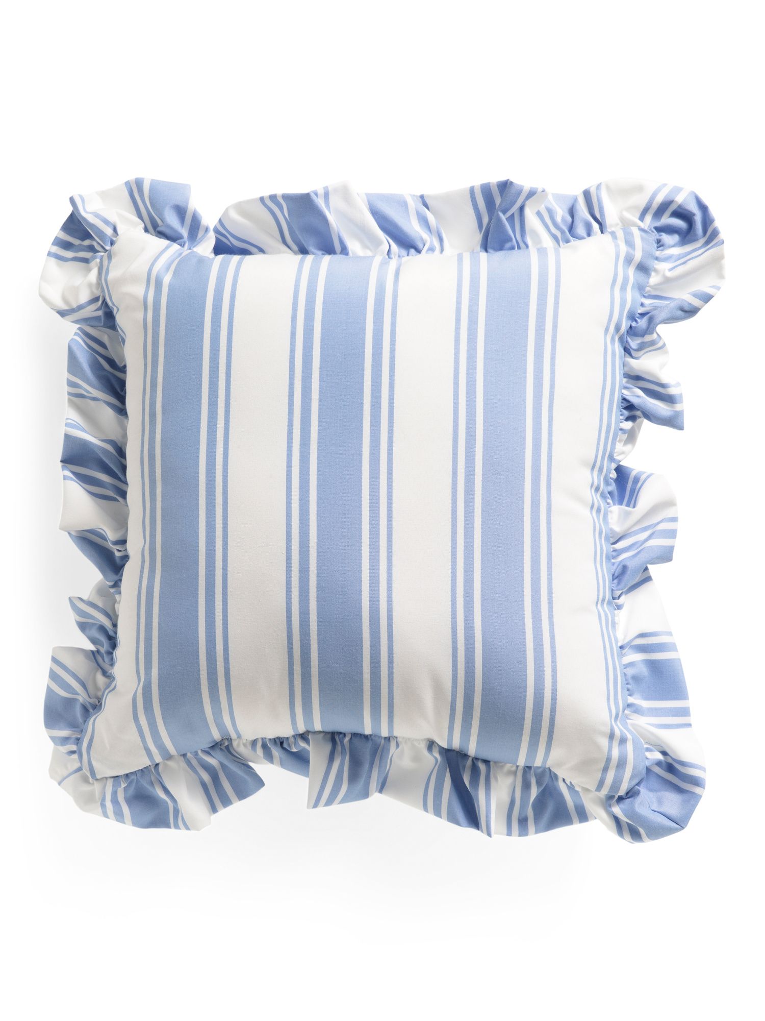20x20 Variegated Stripe Ruffle Flange Pillow | Marshalls
