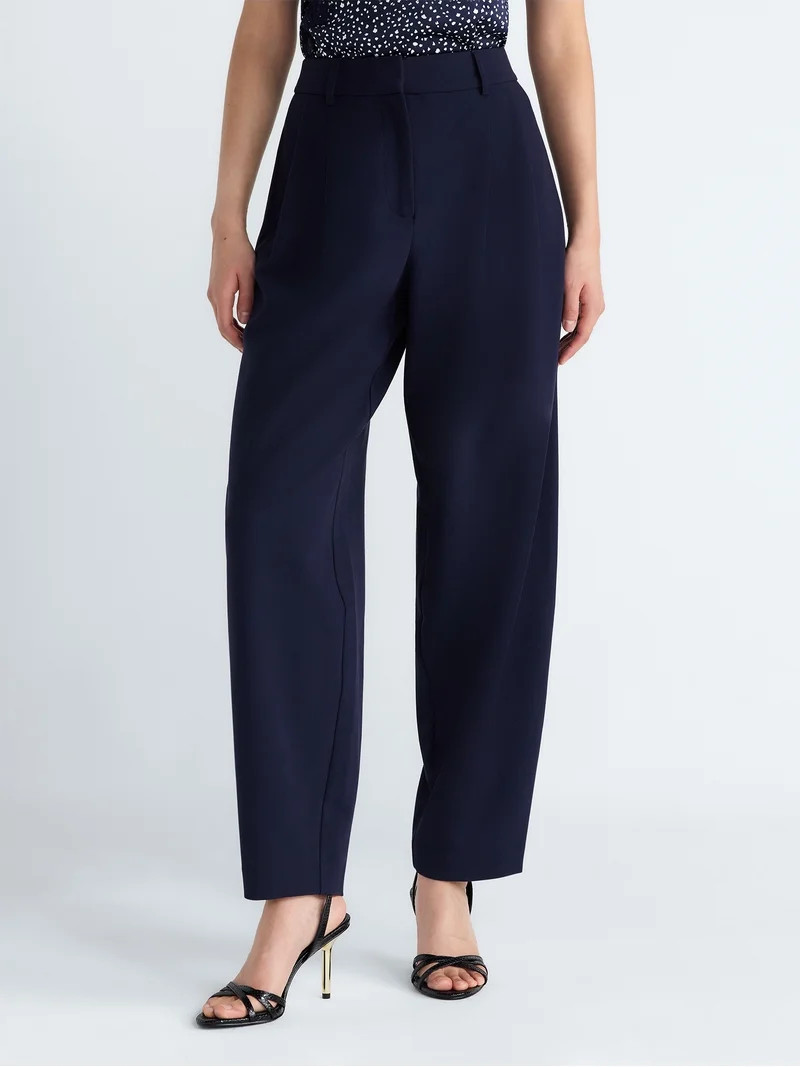 Devil Wears Prada Scoop Collection Women’s and Women's Plus High Rise Pleated Trousers, 30" Ins... | Walmart (US)