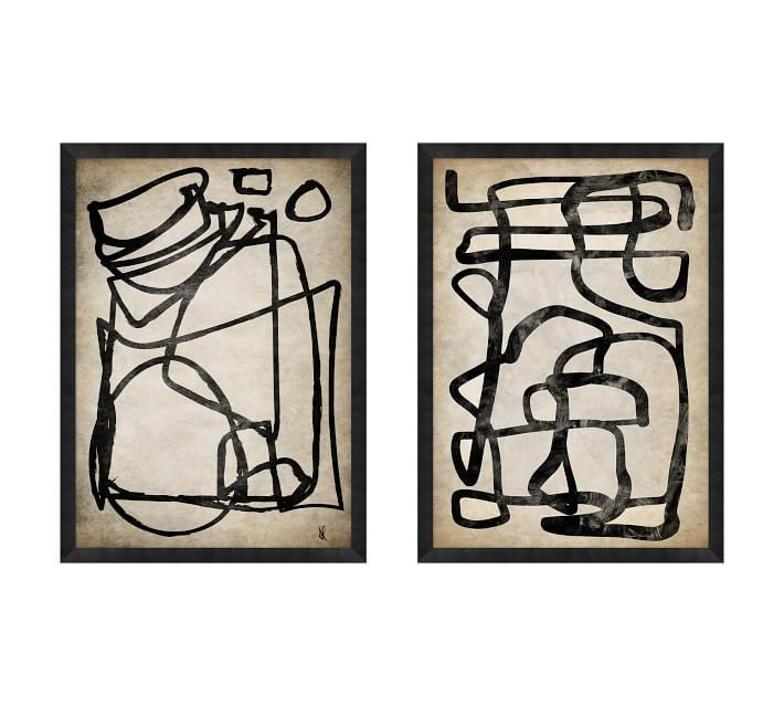 Tangled Lines 2 Wall Art, 30"" x 41 | Pottery Barn (US)
