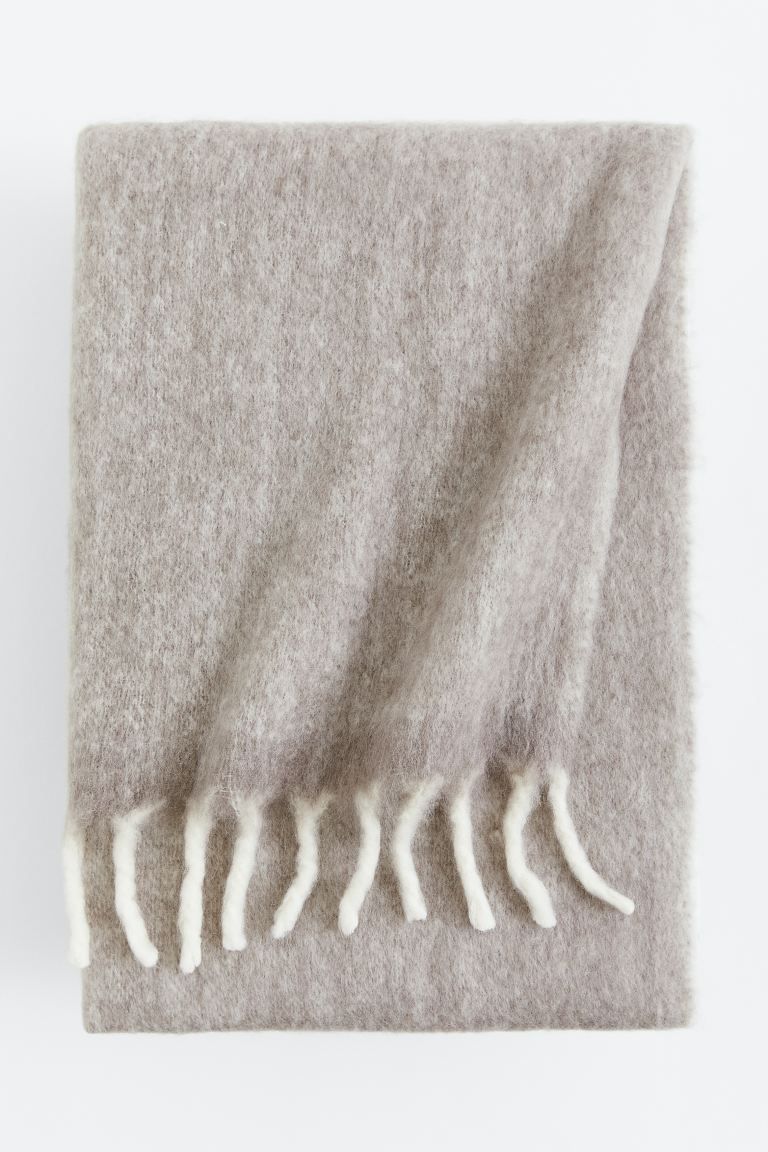 Wool-blend blanket - Light grey - Home All | H&M GB | H&M (UK, MY, IN, SG, PH, TW, HK)