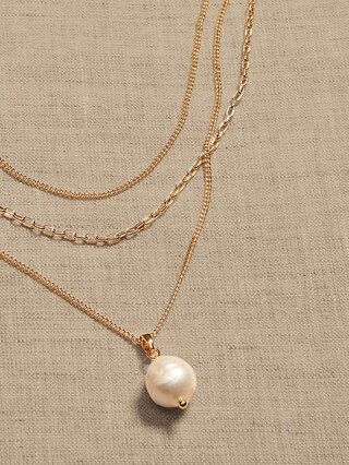 Chains Pearl Necklace | Banana Republic Factory