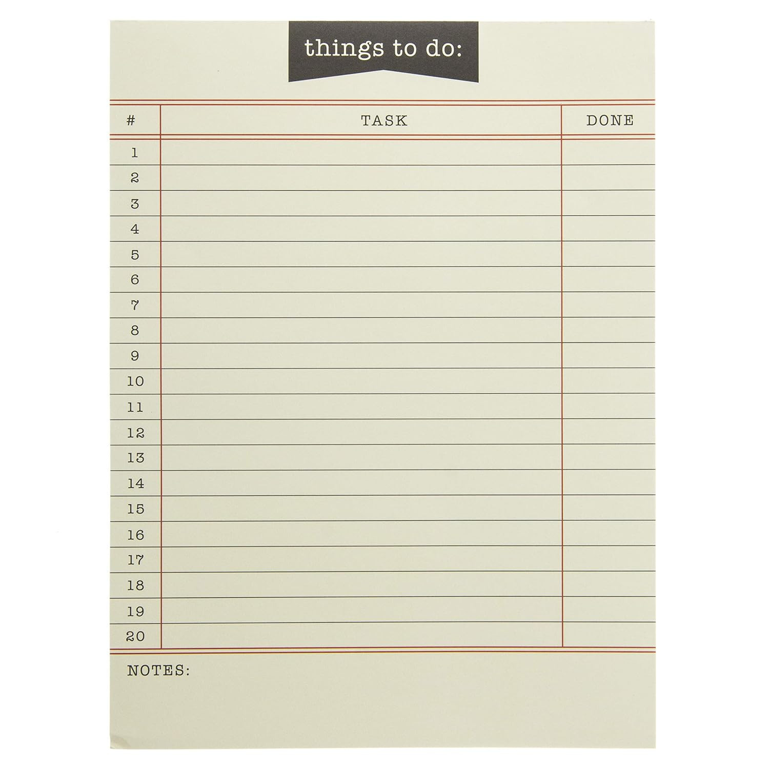 Graphique Library Card To-Do List Notepad | 150 Tear-Away Sheets | Task Planner | Daily Organizer | Memo Writing Pad | Priority Checklist | Undated | 6” x 8” | Amazon (US)