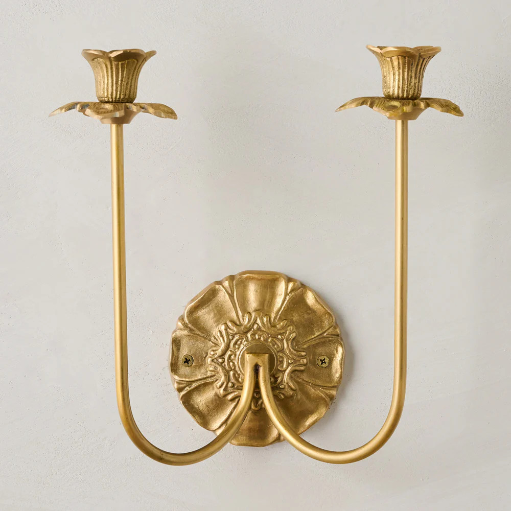 Adeline Antique Brass Double Wall Sconce | Magnolia