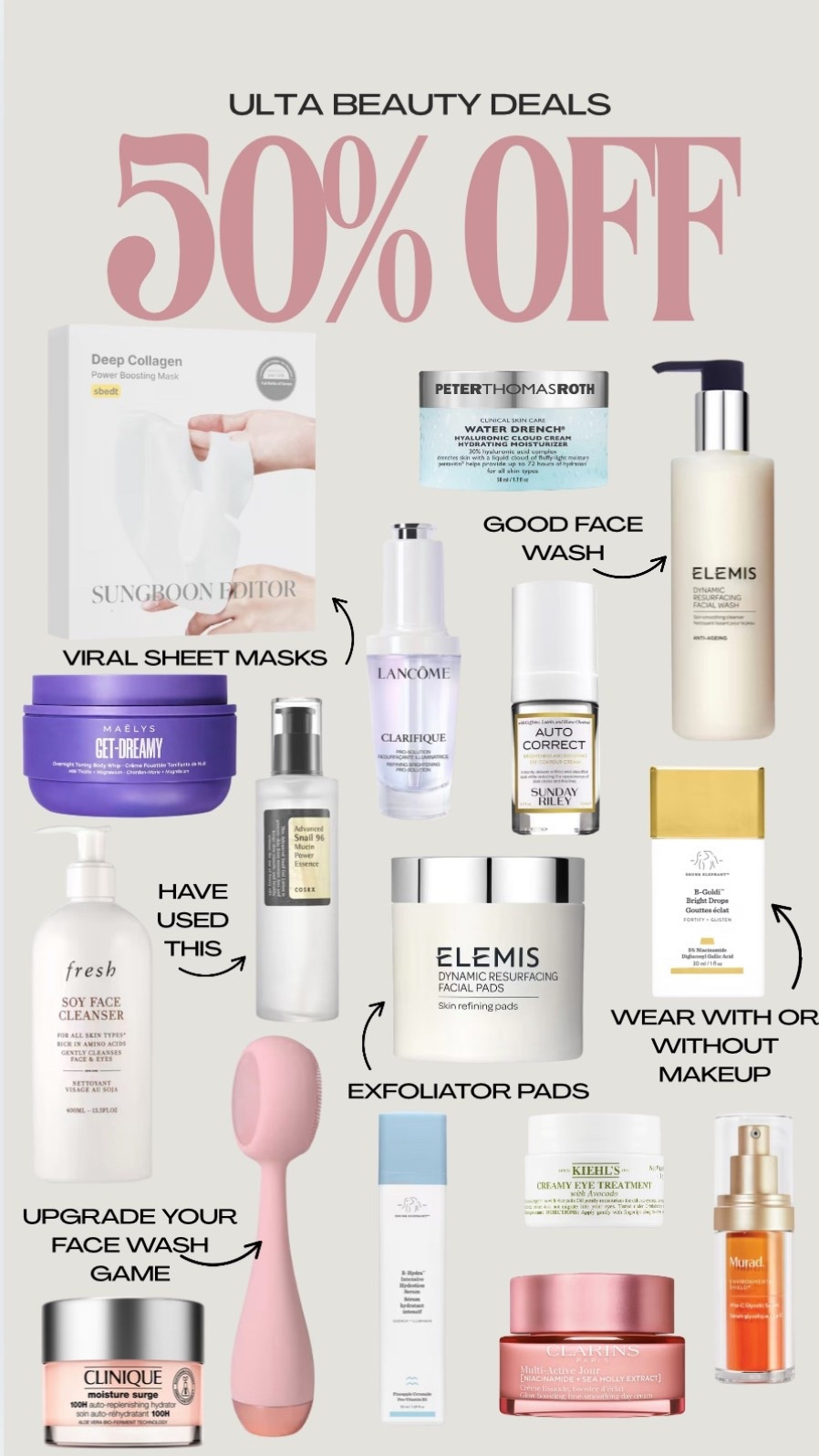 Ulta 50% off beauty deals!!!!

#LTKBeauty #LTKSaleAlert