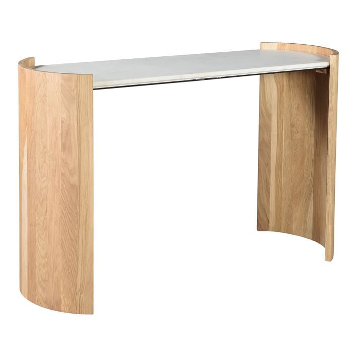 Curved Wood Legs Console Table (50") | West Elm (US)