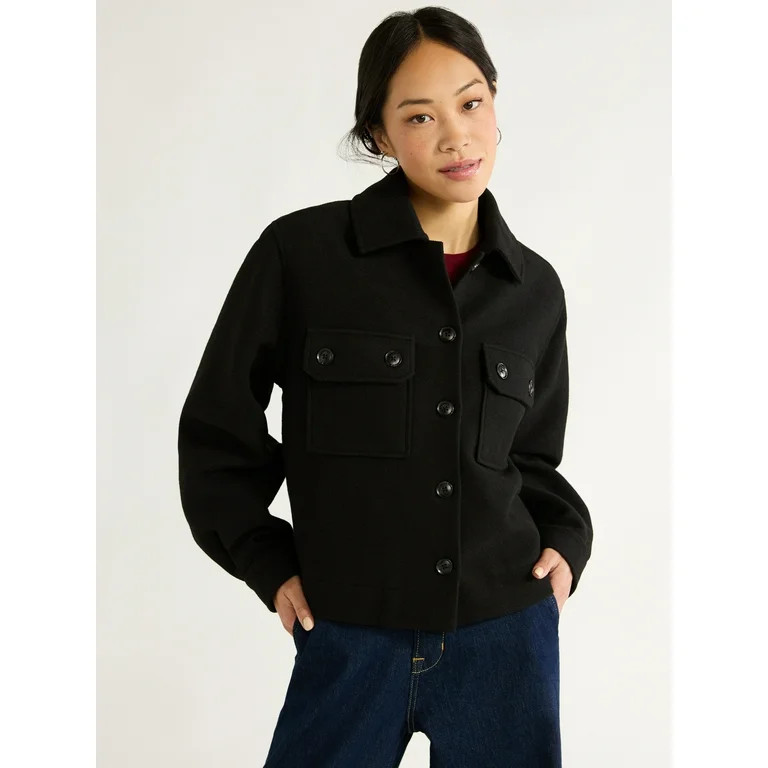 Free Assembly Women's Cropped Utility Jacket, XS-XXL - Walmart.com | Walmart (US)