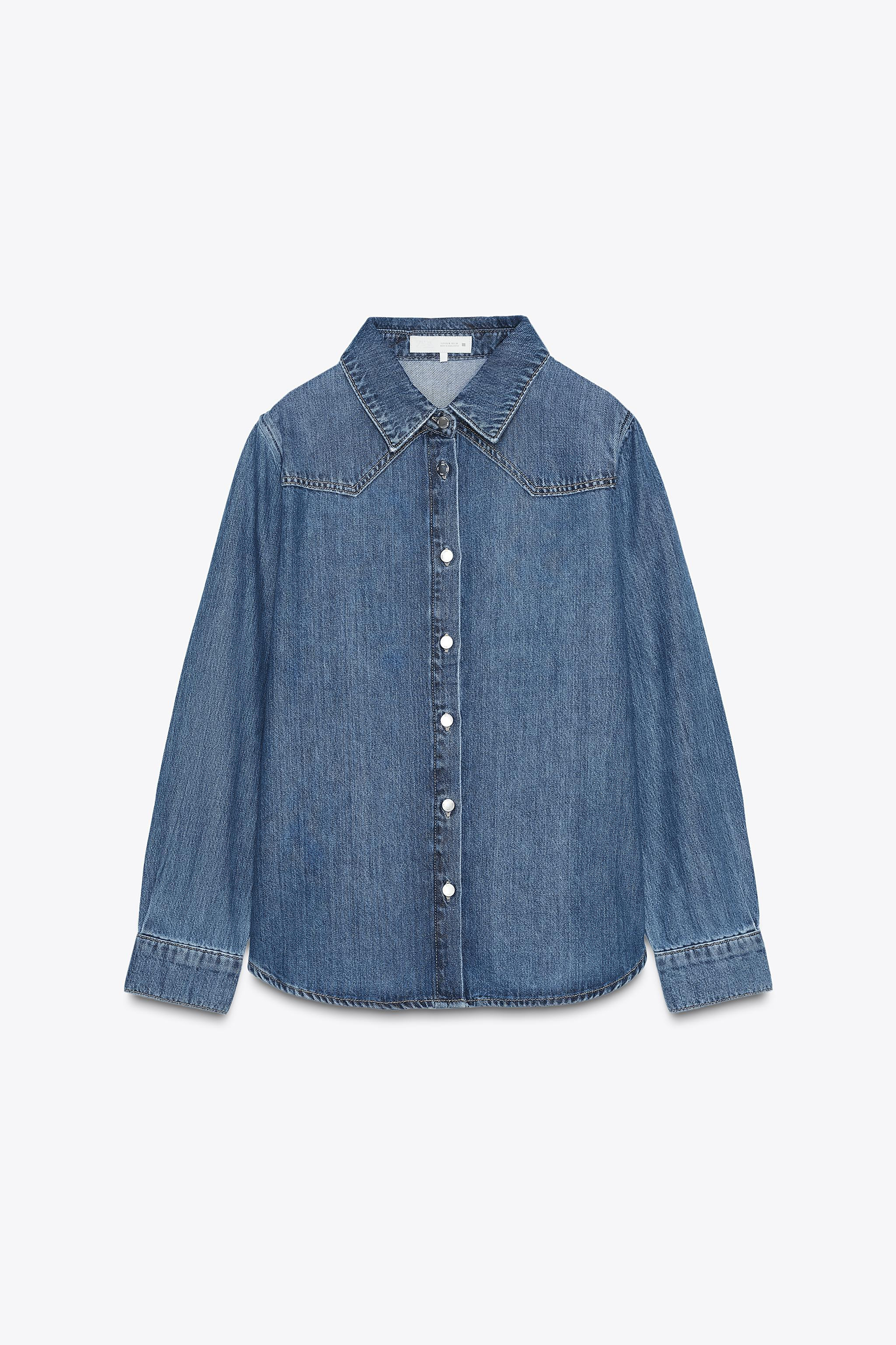 Z1975 FLOWY DENIM SHIRT | Zara US