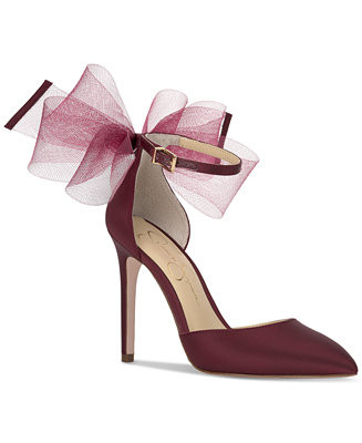 Jessica Simpson Women's Phindies Bow Ankle-Strap Pumps - Macy's | Macy's