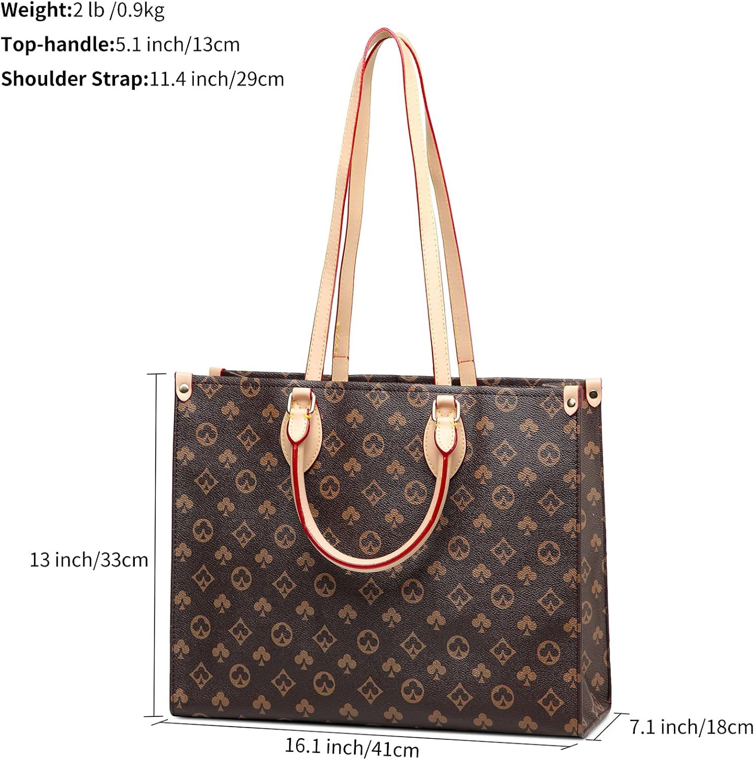 Handbags for Women WOQED Large Tote Purses Designer Shoulder Bags Top Handle Satchel Fashionable ... | Amazon (US)