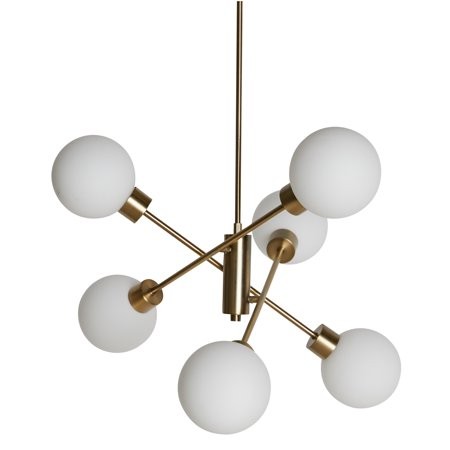 MoDRN Glam 6 Light Chandelier Antique Brass | Walmart (US)
