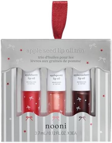 NOONI Korean Lip Oil Stain Set - Appleseed Lip Oil Trio | 2025 Holiday Ribbon Limited Edition, Ko... | Amazon (US)