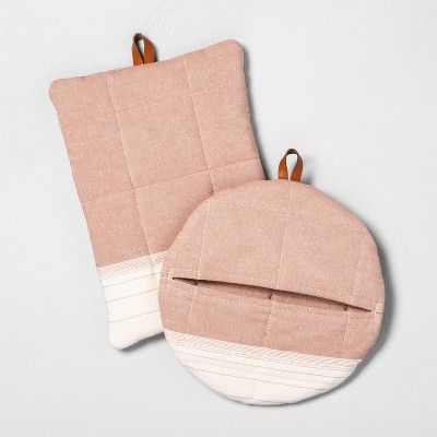 2pc Ombre Pot Holder Coral - Hearth & Hand™ with Magnolia | Target