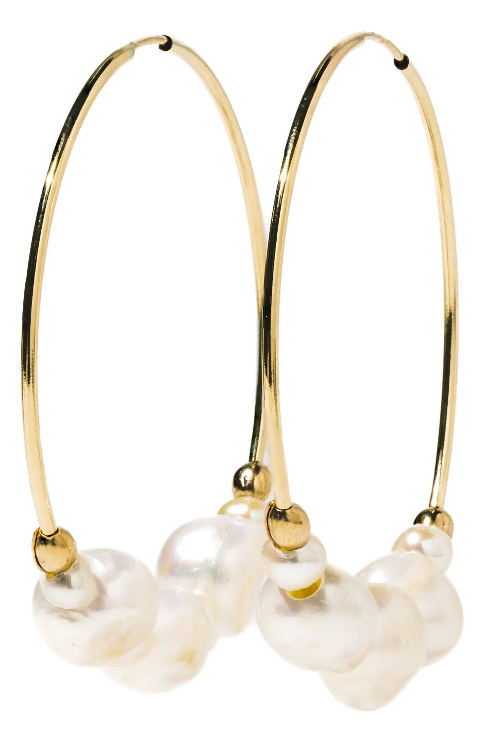 Tefnut Freshwater Pearl Hoop Earrings | Nordstrom