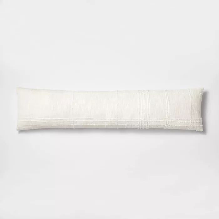 Bed Lumbar Texture Tonal Plaid Decorative Throw Pillow Off White - Threshold™ designed with Stu... | Target