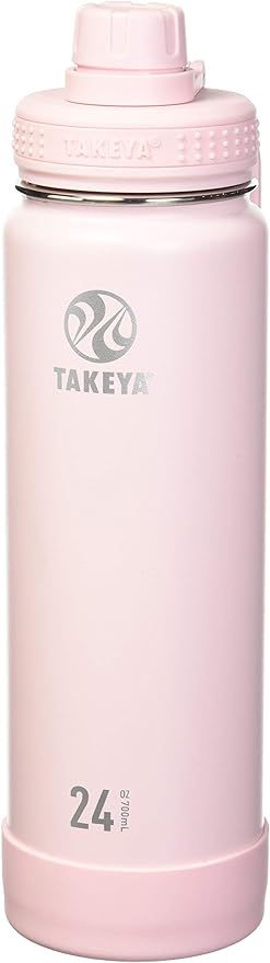 Takeya Actives Insulated Stainless Steel Water Bottle with Spout Lid, 24 oz, Blush | Amazon (US)