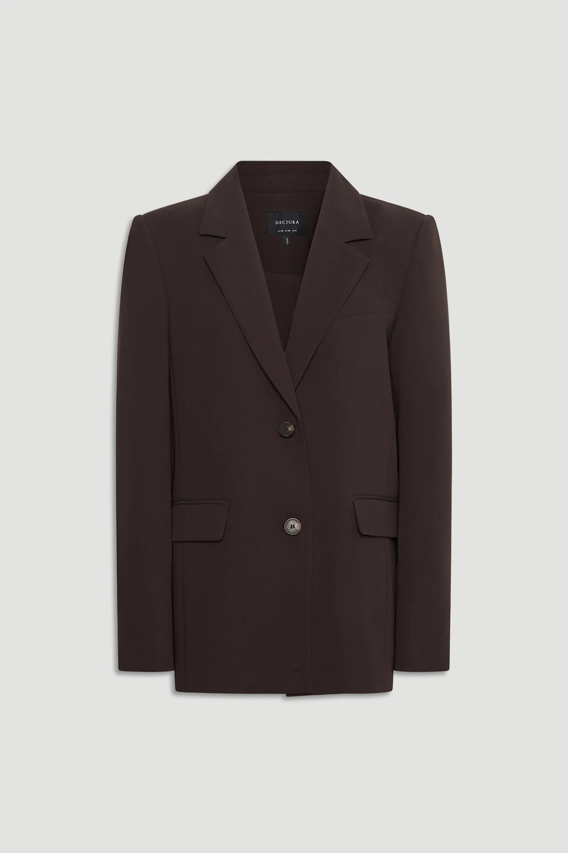 Carmen Tailored Blazer - Bitter Chocolate | DECJUBA