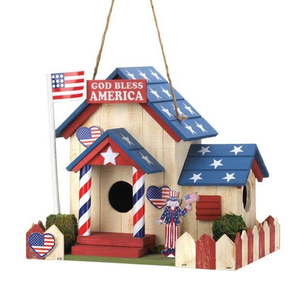 ZINGZ & THINGZ Patriotic Bird House - Chewy.com | Chewy.com