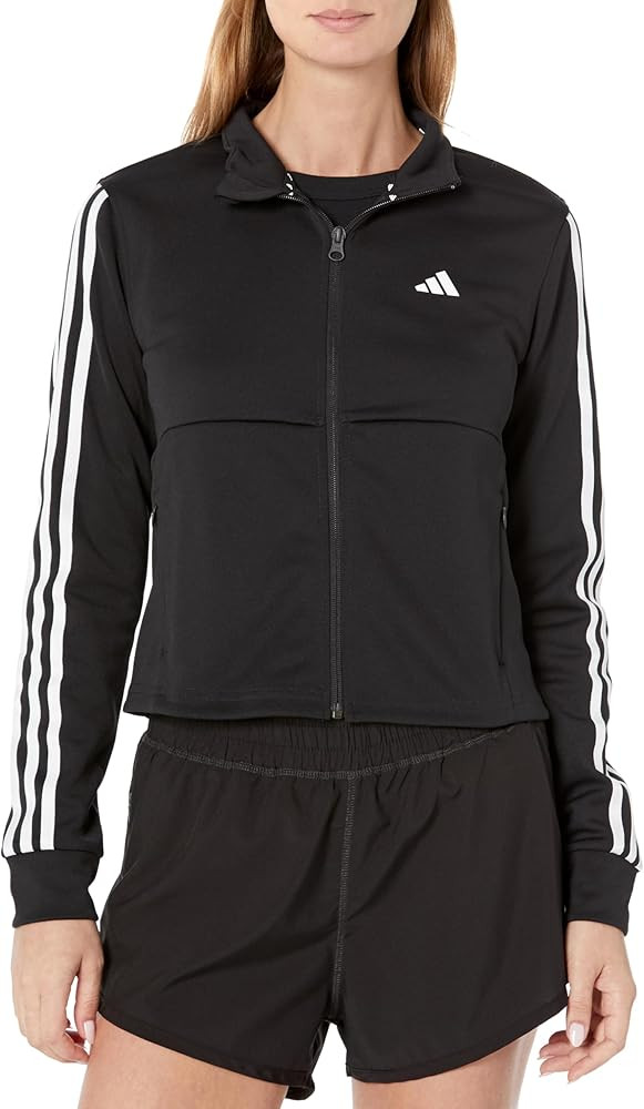 adidas Women's Aeroready Training Essentials 3 Stripes Track Jacket | Amazon (US)