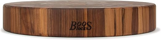 John Boos Block WAL-CCB183-R Classic Collection Walnut Wood End Grain Round Chopping Block, 18 In... | Amazon (US)
