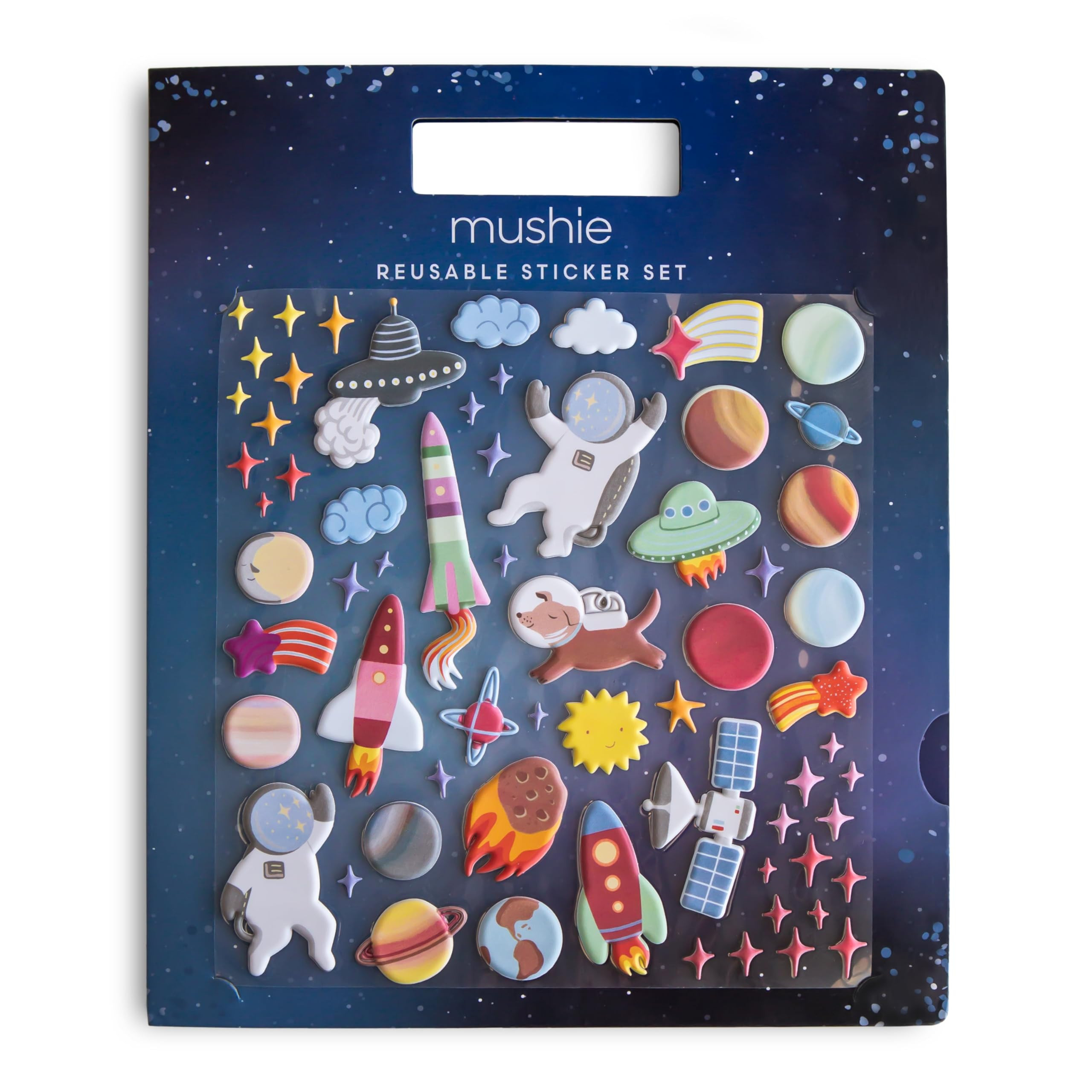 mushie Reusable Sticker Book Set (Space) | 100+ Removable Puffy Stickers | Arts & Crafts Activity... | Amazon (US)