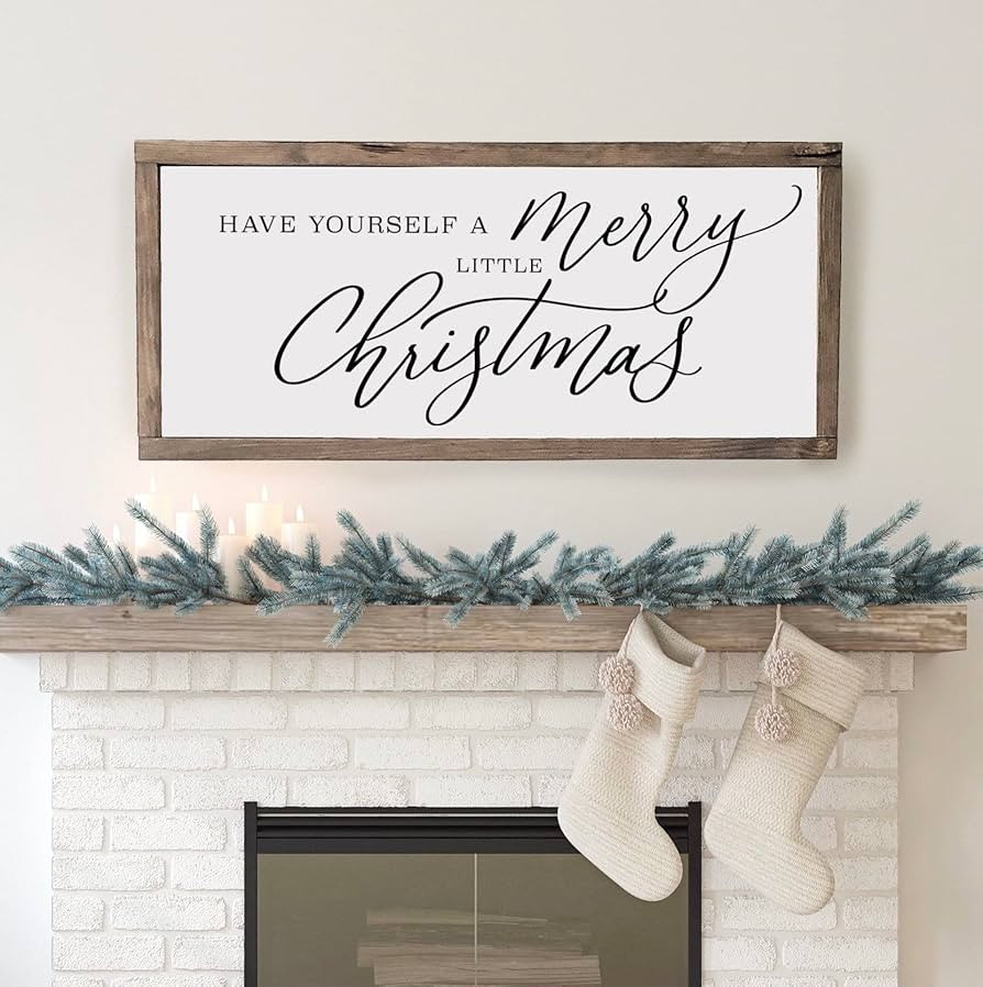 Have Yourself A Merry Little Christmas Sign, Christmas Sign, Christmas Wall Decor, Wood Christmas... | Amazon (US)
