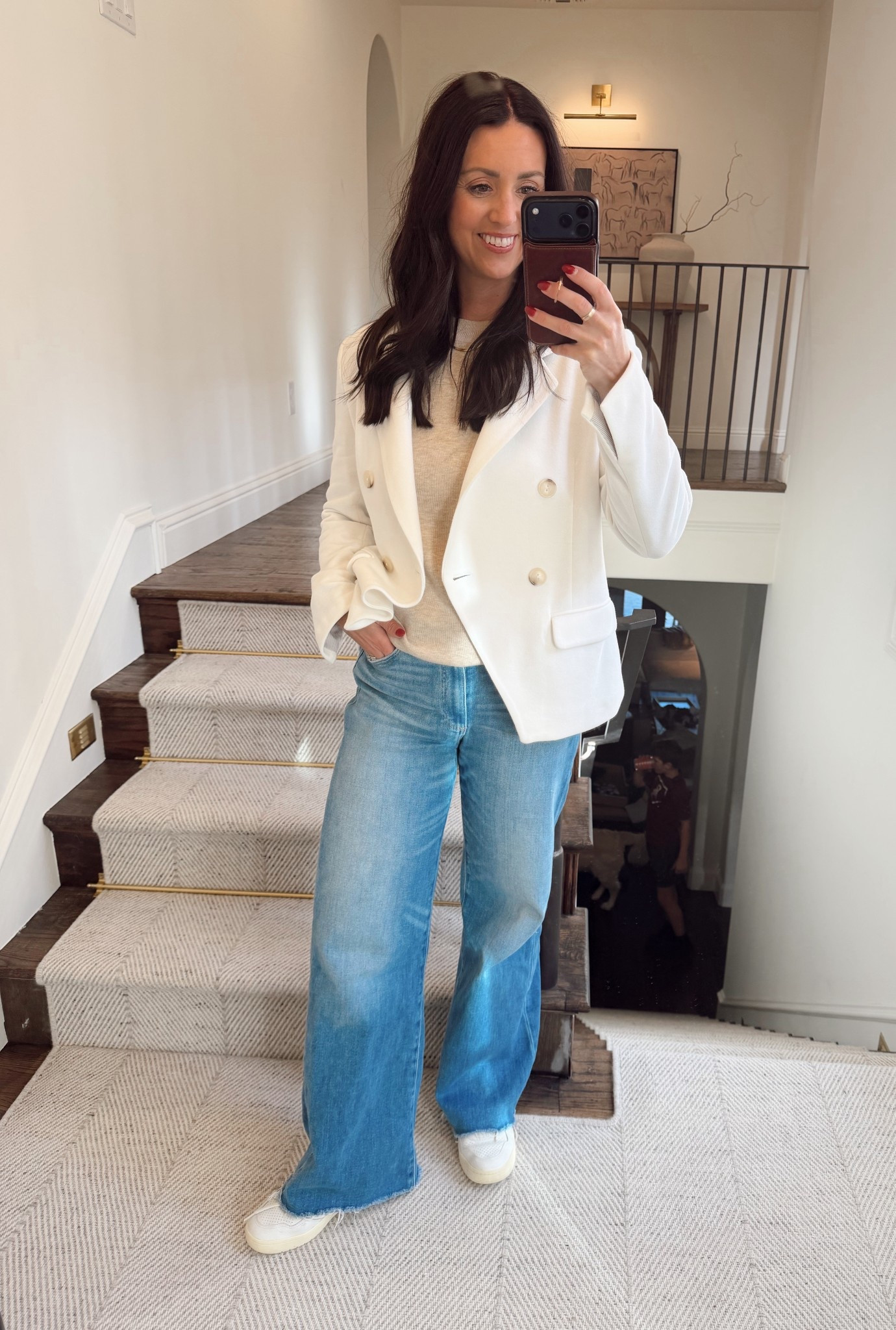 Jeans and blazer look! Casual cute for spring. 

#LTKSeasonal #LTKOver40 #LTKootd