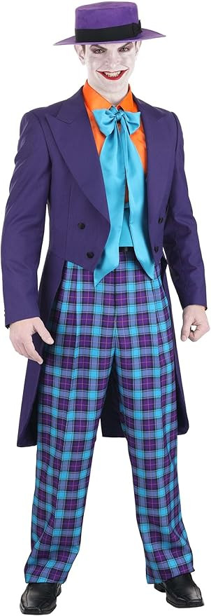 DC Comics 1989 Batman Joker Overcoat for Men, Batman Joker Purple Coat for Adult Joker Cosplay | Amazon (US)