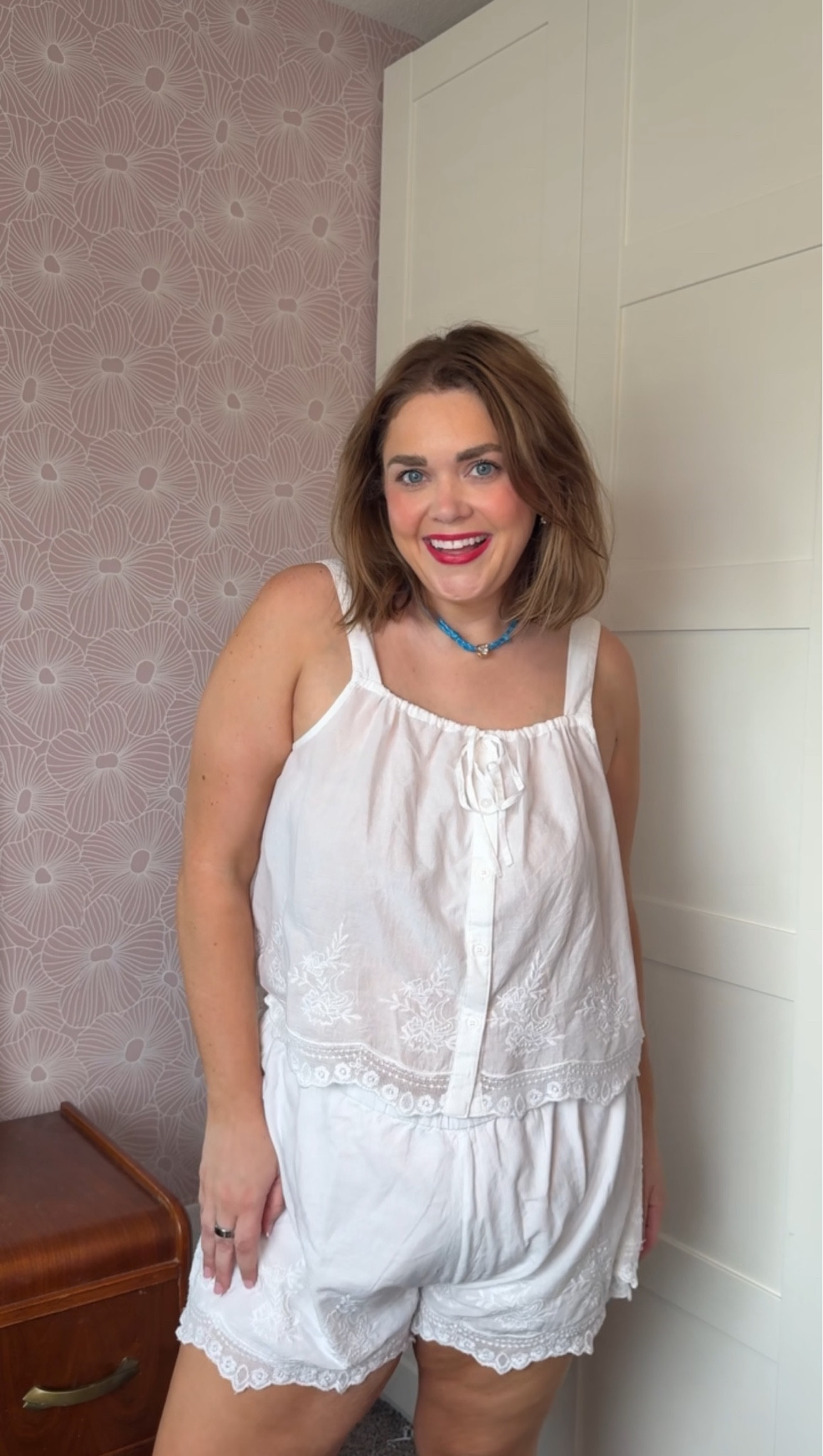 Fourth of July outfit wearing xl in white lace set

#LTKMidsize