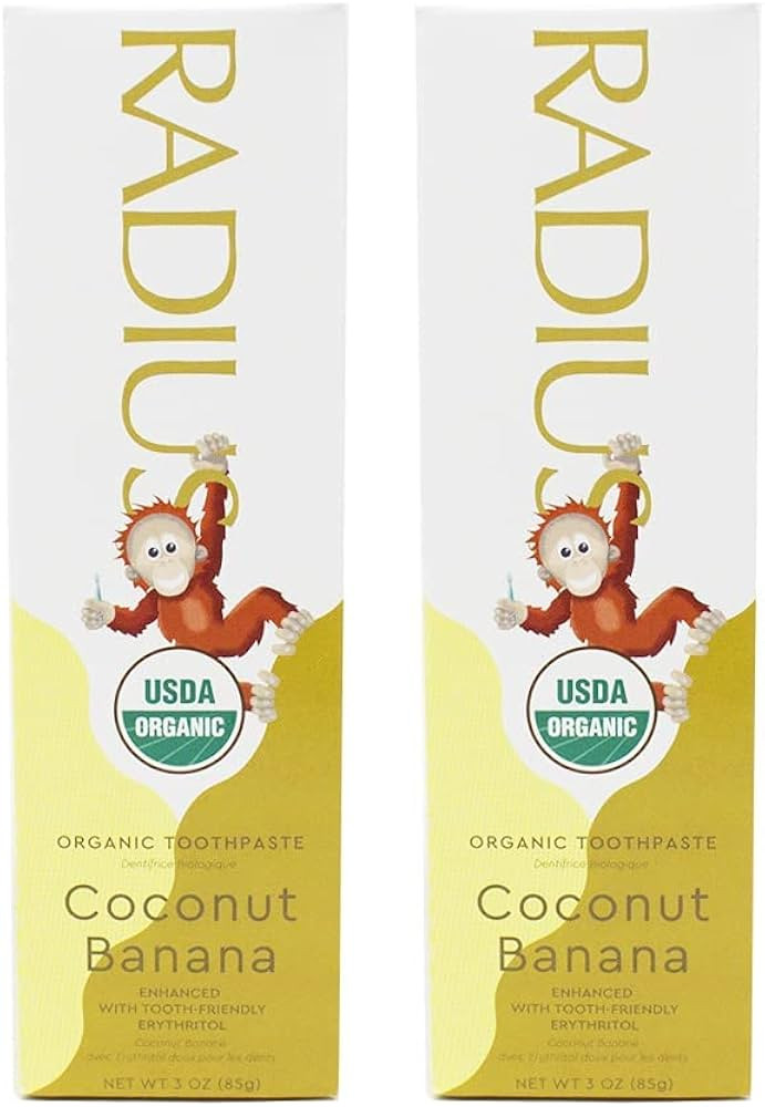 RADIUS USDA Organic Kids Toothpaste 3oz Non Toxic Chemical-free Gluten-free Designed to Improve G... | Amazon (US)