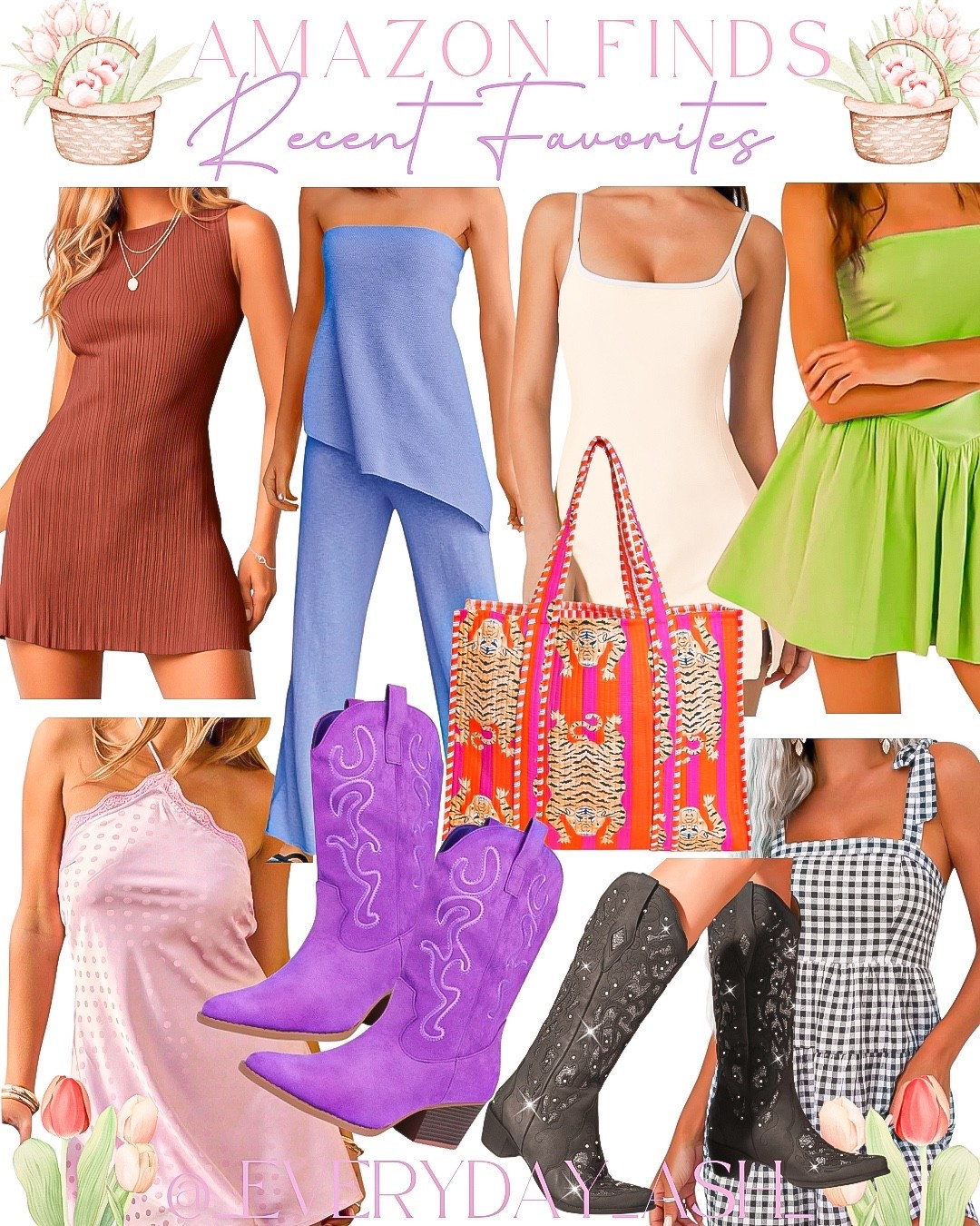 Amazon recent finds 💚

Brown dress, two piece set, active dresses, green dress, western boots, silk dress, gingham dress 

#LTKFestival #LTKBeauty #LTKootd