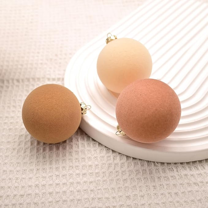 Maritown Velvet Christmas Ornaments Balls 12 Pcs 2.4 Inches Flocked Plastic Shatterproof Xmas Bal... | Amazon (US)