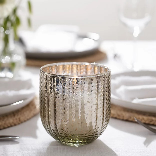 Textured Mercury Candle Holder | Candle Holders | The  White Company | The White Company (UK)