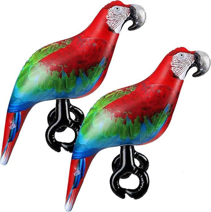 Geosar 2 Pcs Jumbo Inflatable Pirate Parrot Prop 24 Inch Halloween Pirate Costume Accessories Pir... | Amazon (US)