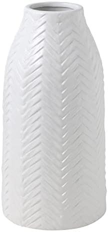 Amazon.com: hjn Ceramic Vase for Home Decor White Vase for Flowers, Morden Table Vase, Boho Vase ... | Amazon (US)