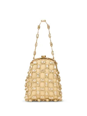 Cult Gaia Brielle Wristlet Mini Bag | Gold | FARFETCH | Farfetch Global