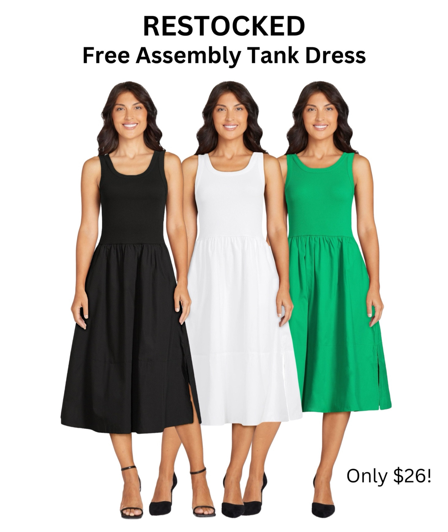 RUN!!!! This free assembly tank dress has been restocked in all colors!! It’s only $26. Grab it quick!

Spring dress, summer dress, spring outfit, summer outfit 

#LTKstyletip #LTKSeasonal #LTKfindsunder50