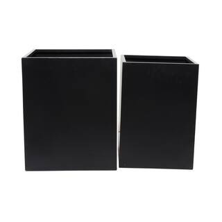 Black Modern Planter, Set of 2" 18", 14" By Cosmoliving By Cosmopolitan | 17.7" x 17.7" x 21.15" | Michaels® | Michaels Stores