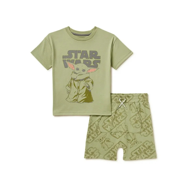 Star Wars Baby Yoda Toddler Boys T-Shirt and Shorts, 2-Piece Set, Sizes 12 Months-5T | Walmart (US)