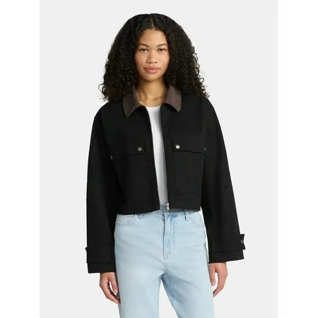 No Boundaries Trucker Jacket, Women's | Walmart (US)