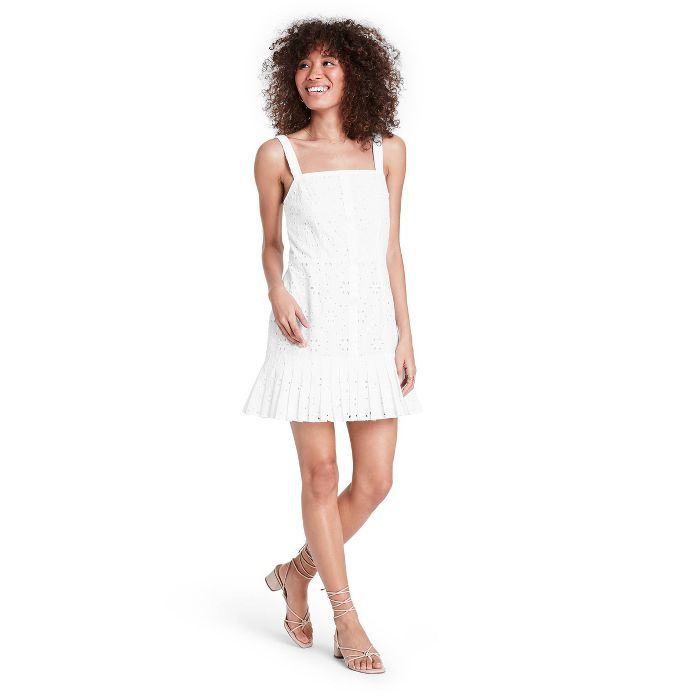 Eyelet Sleeveless Pleated Dress - ALEXIS for Target White | Target