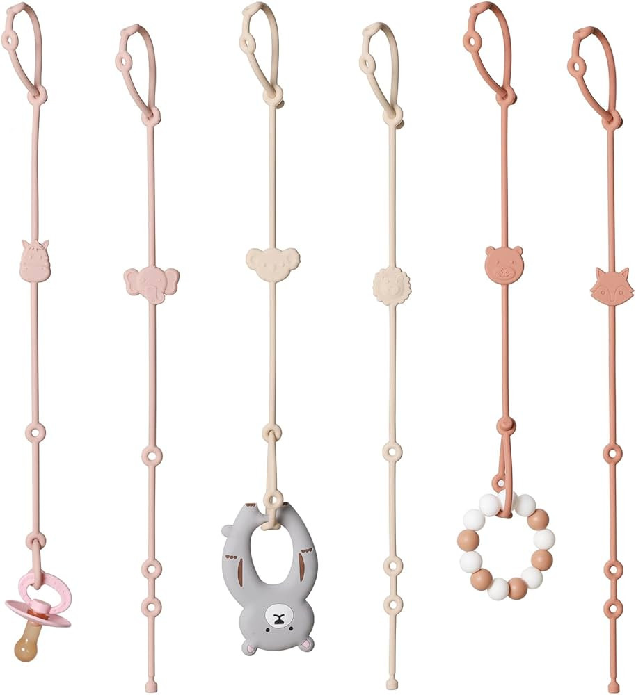 ROCCED Toy Straps for Baby 6pcs, Silicone High Chair Toys Straps Stroller Accessories Toddler Bot... | Amazon (US)