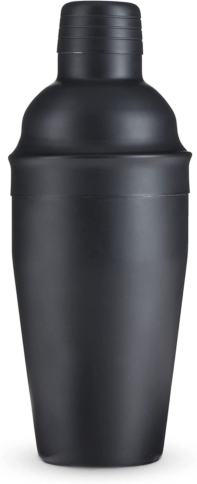 True Ash Matte Black Cocktail Shaker, 18 Oz Stainless Steel Cobbler Shaker with Lid & Strainer | Amazon (US)