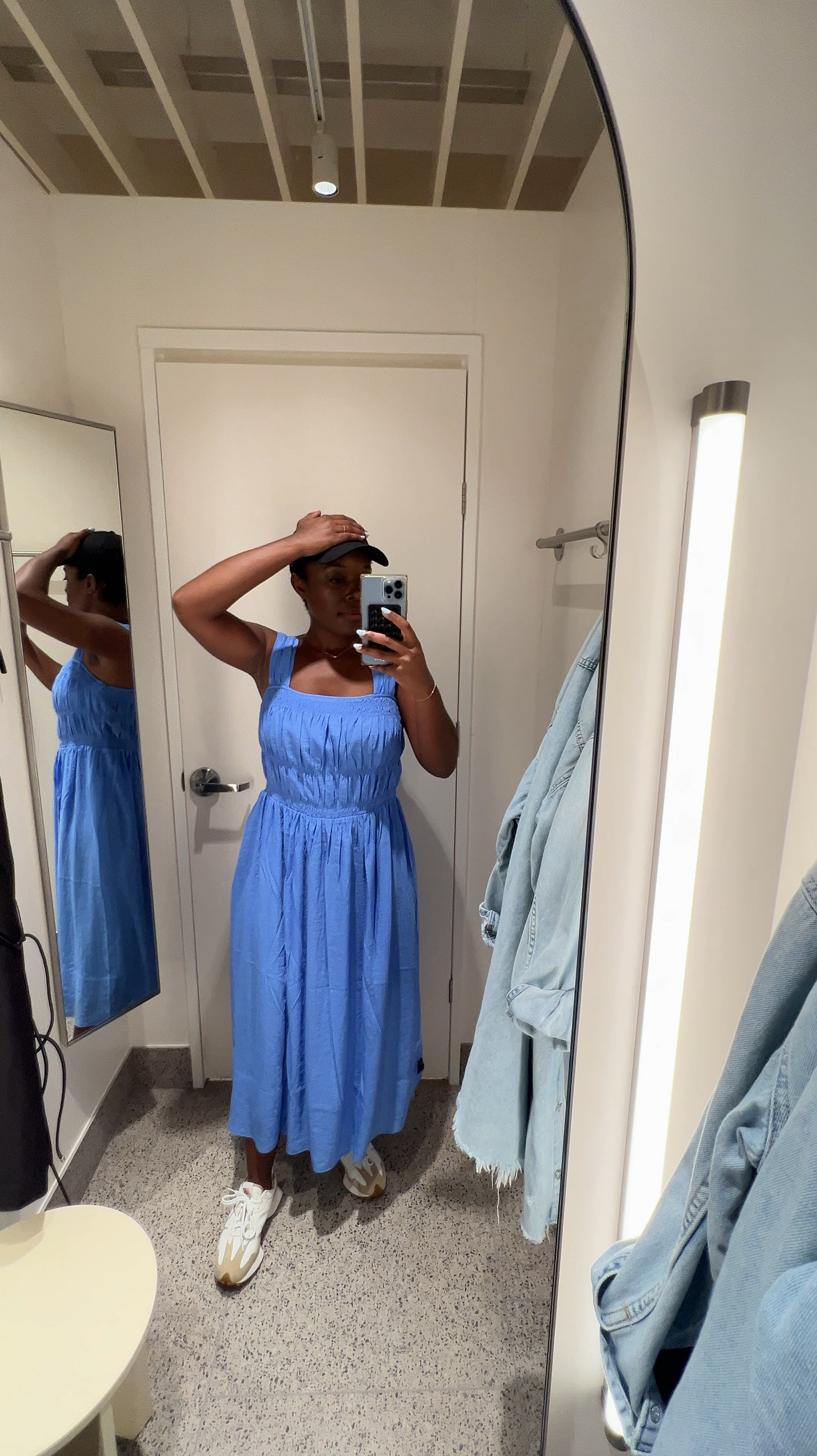 H&M opened in Boston tried on this blue summer dress and loved! Trying on in size Medium (my usual size) but might need to sized down. Too cute for a picnic or brunch and under $50!

#LTKVideo #LTKStyleTip #LTKSeasonal